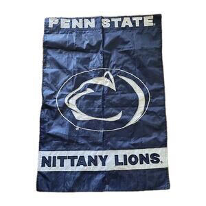 Penn State Nittany Lions Blue House Flag PSU Large 28"x39" Vtg Football Garden